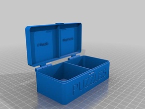 puzzle charnière de la boîte v2 l'organisation personnalisé 3d print model - Mito3D