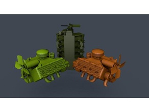 v8 diesel flathead dummy 116 scale rc vehicles jjrc wpl crawler 3d print model - Mito3D