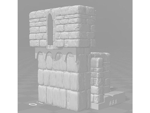 square castle corner openforge buildings structures warhammer 3d print model - Mito3D