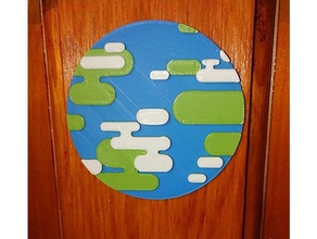 kurzgesagt globo del mundo de múltiples capas firme signos logotipos la tierra 3d print model - Mito3D