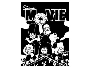 simpsons movie stencil 2d art bart homer simpson lisa maggie marge maiale 3d print model - Mito3D