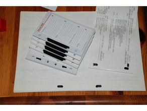 loose-leaf binder customizable organization folder loose leaf paperclip schnellhefter 3d print model - Mito3D