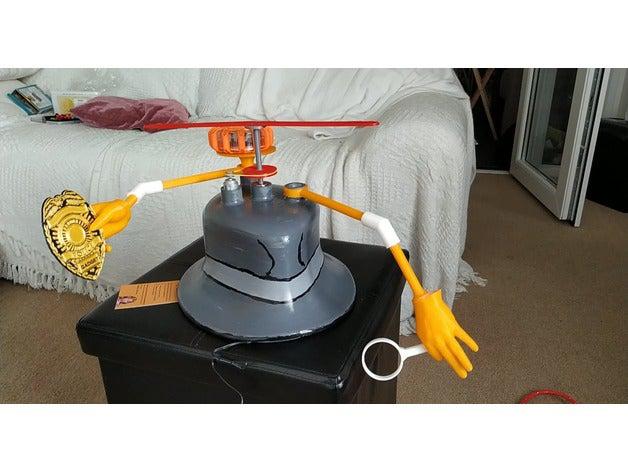 el inspector gadget otros catroon vestido de fantasía sombrero 3D print model - Mito3D