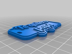 mon personnalisés multiligne tag trousseau de clés porte-clés 3d print model - Mito3D