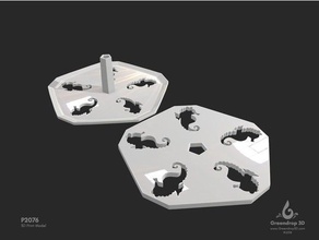 sea horse coasters kitchen dining 3d print printing greendrop3d 3d print model - Mito3D