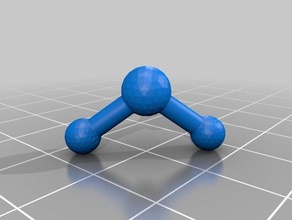 la molecola di acqua biologia 3d print model - Mito3D