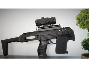 ppq cocking handle mini roni walther vfc 3d printer accessories airsoft pistol m2 sight p99 3d print model - Mito3D