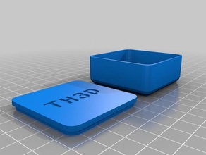 customizable box lid text parametric containers parameterized storage 3d print model - Mito3D