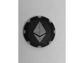 etereum chip de doble extrusión las monedas insignias cryptocurrency poker 3d print model - Mito3D