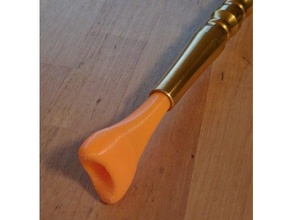 redondeado cachimba de la manguera boquilla reemplazo partes shisha 3d print model - Mito3D