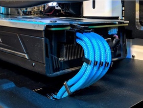 cable comb pcie 8pin 2x4 braided sleeved cables computer management pcb power 3d print model - Mito3D