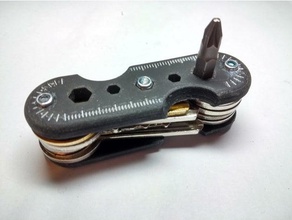 ejército suizo estilo llavero miniatura recortes v4 regla de marcas hex la unidad mano herramientas llaveros anillo claves navaja suiza 3d print model - Mito3D