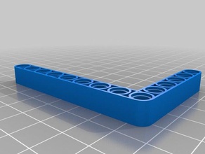 meine angepasste parametrische lego technic-l-Strahl 3d drucken 3d print model - Mito3D