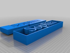 sophia nombre de la placa signos logotipos personalizado 3d print model - Mito3D