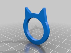 cat ring jewelry 3d print model - Mito3D