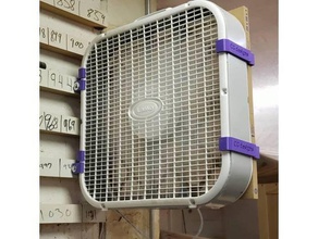 box-fan-Wand-Decke zu montieren tools Luft Luft-Reiniger Luft-Reinigungsapparat shop air Wandhalterung 3d print model - Mito3D