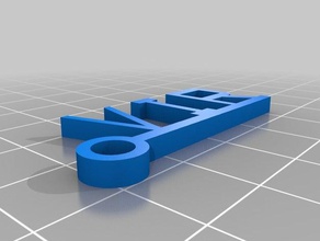 v-1 llaveros personalizado 3d print model - Mito3D