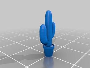 simple cactus decoración 3d print model - Mito3D