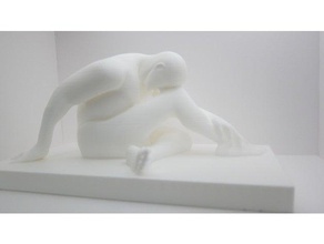 rabarama base las esculturas solo gestión de cables humanos solitario triste la tristeza 3d print model - Mito3D