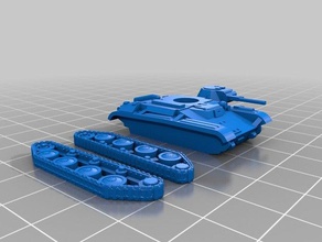 t-60 tanque de 15mm remix los vehículos 3d print model - Mito3D