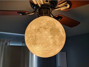 11+pollici luna lampada ventilatore da soffitto 375 pollici collare arredamento 3d print model - Mito3D