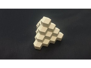 four piece pyramid puzzle stewart coffin 26 puzzles 3d interlocking rhombic dodecahedron tetrahedron 3d print model - Mito3D