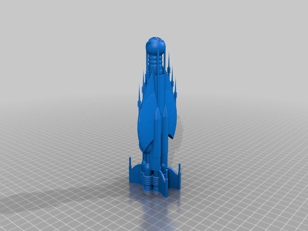 interplanetary defender 1 os 3d printing 1950s 1960s old school spaceship 3D print model - Mito3D