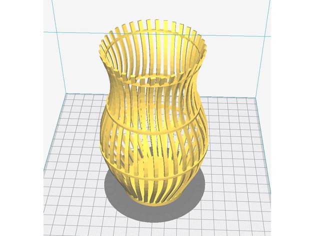 thin strip vase 3d printing flower hollow 3D print model - Mito3D