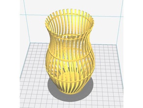 striscia sottile vaso 3d la stampa di fiori hollow 3d print model - Mito3D