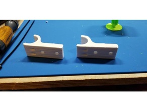prateleira do fio peg board dobradiça partes 3d print model - Mito3D