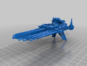 caótico malvado mundo destructor vehículos battlefleet gothic bfg 3d print model - Mito3D
