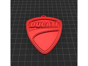ducati llavero llaveros 3d Logo en de la marca motogp moto motocicleta sportsbike superbike wsb 3d print model - Mito3D