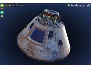 apollo 11 command module smithsonian vehicles moonshot nasa space program spacecraft 3d print model - Mito3D