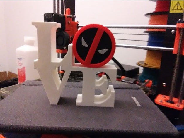 love deadpool sculptures symbol 3D print model - Mito3D