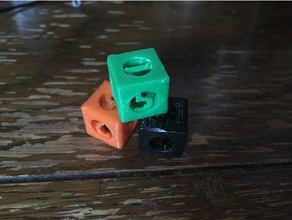 floating d6 dice 3d print model - Mito3D