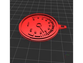 boost gauge keyring keychains 3d keychain awesome car cars mods epic nos speed tachometer turbo 3d print model - Mito3D