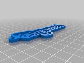 mi tecla personalizada de la cadena edgewood llaveros 3d print model - Mito3D