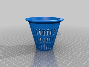 meu personalizados libra paramétrico net pote líquido copa hidroponia aeroponics fogponics ao ar livre jardim 3d print model - Mito3D