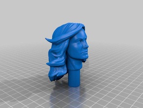 captain marvel busto arte 3d print model - Mito3D