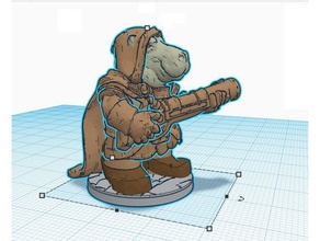 hooded giff dnd 5e creatures dnd5e mini miniature dungeon hippo hippopotamus mordenkainen 3d print model - Mito3D