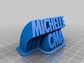 la placa de datos michelle oficina personalizado 3d print model - Mito3D