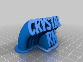 placa de identificação cristal office personalizado 3d print model - Mito3D