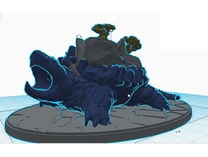 zaratan dnd 5e le creature dd5e dnd5e mini in miniatura dungeon mordenkainen creatura del mare 3d print model - Mito3D
