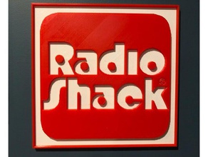 radio shack signo otros la nostalgia openscad montaje en pared 3d print model - Mito3D