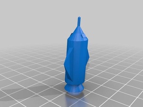 rocketship 1x1x12in 3d l'impression 3d print model - Mito3D