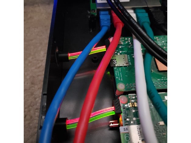 la lumière adaptateur de tuyau raspberry pi modèle 3 l'électronique bitscope lame pmma 3D print model - Mito3D