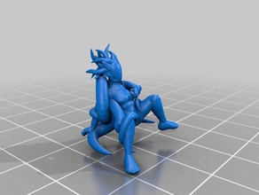 symbioses laying back people 28mm miniature scifi 3d print model - Mito3D
