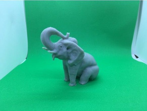 elephant sitting position toys games animal mammal nsfw tail trunk 3d print model - Mito3D