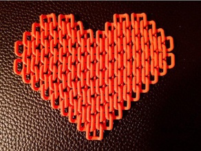 fabric love art blood chain chainmail empathy heart link nsfw red shape solidarity thyme tipsarelove 3d print model - Mito3D