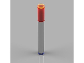 cilíndrica caso do lápis outros cilindro porta-lápis parafuso threads 3d print model - Mito3D